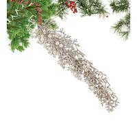 Euyehn Christmas Tree Glitter Decorations,Artificial Shiny Cypress Leaf Pendant - Christmas Tree Decor - for Holiday Birthday Party Offices Home Room Door Walls Fireplaces Stairs Railings Handrails