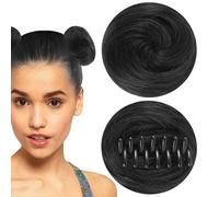 Euyehn Claw Clip Hair Pieces for Women | Creative Clip In Claw Hair Pieces | Fashionable Claw Clip In Hair Bun, Creative Bun Hair Scrunchies Extension for Performance, Festival