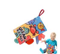 Euyehn Cloth Baby Books | Crinkle Books,Tail Design Education Learning Activities Preschool Toy for Kids Ages 0-3 Stroller Car Travel Nursery