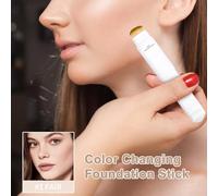Euyehn Color Changing Foundation Stick,Concealer Full Coverage - Built-in Brush Natural Color Matching Foundation - for Women Mother Face Correcting Dark Circles
