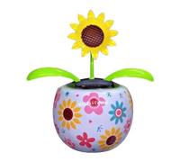 Euyehn Dancing Flower | Solar Powered Dancing Sunflower Car Ornament In Colorful Pots,Flower Car Decoration, Solar Dancing Figures for Home and Car Interior