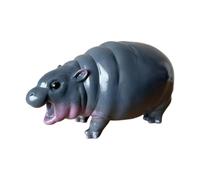 Euyehn Dwarf Hippo, Cute Hippo Resin Ornaments, Portable Hippopotamus Sculpture For Bookshelf, Bedroom Home Car Decorative