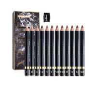Euyehn Eye Lliner Makeup Set, Smudge-Proof Eye Liner Pencil Set, 12 Colors Shadow Pencil Cosmetics, Glitter Colored Eye Lliner Pencil for Women, Men, Makeup Artist