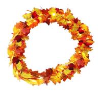 Euyehn Fall Garland | 68.9 Inch Maple Leaf Artificial Autumn Foliage | Vine Decor for Thanksgiving Harvest Halloween Christmas Farmhouse Fireplace Stairs Porch Front Door Table Indoor Outdoor
