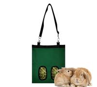 Euyehn Hay Bag for Bunnies, 2 Hole Chinchilla Hay Holder, Guinea Pig Hay Feeding Storage Bag, 600D Oxford Fabric Food Container for Chinchilla Hamster Bunny Home Cage