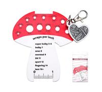 Euyehn Knitting Needle Gauge | Mushroom Shaped Crochet Accessories,Knitting Gauge | for Men Women Girls Youth Teens Beginner Expert Student Knitter Seamstress Families