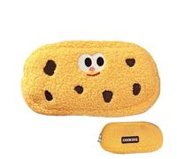 Euyehn Plush Pencil Case - Cute Soft Cookie Pencil Pouch for Students - Large Capacity School Pen Bag, Stationery Supplies for Pens, Pencils, Markers and Small Notebooks