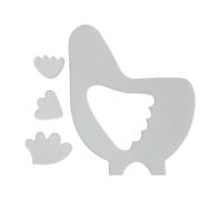 Euyehn Quilting Templates for Cutting Patterns - Reusable Acrylic Chicken Shape Sewing Ruler - Pattern Stencil Tools for Beginner Women Cushions Wall Decor Family Activities Parties