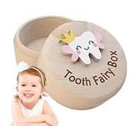 Euyehn Tooth Keepsake Box Keepsake Storage Container Saver | Cute Wooden Lost Tooth Holder Birthday Shower Boy Or Girl Nursery Little Kids Celebration Party Milestone Occasion
