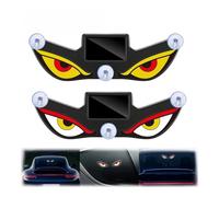 EUYIMOMO Solar Powered Devils Eyes LED Car Light 2PCS Solar Powered Car Neon Light,Wireless Led Ambient Light Suction Cup USB Rechargeable Atmosphere Breathing Lamp(Y8)