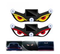EUYIMOMO Solar Powered Devils Eyes LED Car Light 2PCS Solar Powered Car Neon Light,Wireless Led Ambient Light Suction Cup USB Rechargeable Atmosphere Breathing Lamp(Y7)