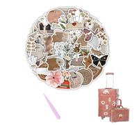 EUYKQNOI 60 Pieces Aesthetic Stickers, Scrapbooking Stickers, Vintage Decorative Stickers for Creative Scrapbooking, Craft Notebooks, Personal Diaries DIY