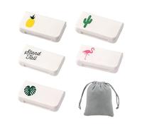 EUYKQNOI Pack of 5 Small Pill Boxes, 3 Compartments, Mini Pill Box, 1 Day, Pill Organiser for Travel, Medicine Box for Vitamin, Fish Oil, Medicine