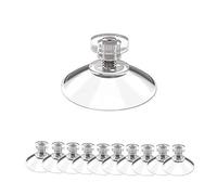 EUYUAN 10 Packs Suction Cup Glass Suction Pads 40mm Clear PVC Transparent Screw Hooks Sucker Without Hooks/Extra Strong Adhesive Suction Holder