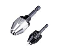 EUYuan 2PCS 0.3-6.5 mm&0.3-3.4 mm Quick Change Adapter, 1/4 Inch Hex Shank Keyless Drill Chuck Adapter for Micro Drill Bit