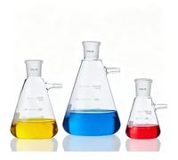 EuZhOuDEQiNg 1pc inlaboratory Standard Ground Conical Flask Triangular Filter Bottle With Nozzle Filter Bottle(Caliber 19,250ml)