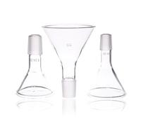 EuZhOuDEQiNg 1Pcs Clear Chemistry Laboratory Glassware,Tapered Funnel With Standard Frosted Opening(90mm joint No.19)