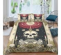 EUZZDHESP Sun Moon Duvet Cover 3 PCS Hotel Quality Quilt Cover Bed Sets Bed Covers with Pillowcases with Zipper Closure Hypoallergenic Soft Breathable Microfiber Double（200x200cm）