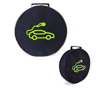 EV Cable Pouches, Portable Electric Chargers, Storage and Organizer for Jumper Cables, Cables and Hoses, Perfect for Electric Vehicles, RV Duct Hose, black, Round - (not flame retardant), Portable