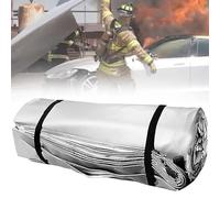 EV Car Fire Rescue Blanket, 1100°C Reusable, Large 20x30ft, Rapid Extinguishing Silicone Coated Fiberglass for EV Battery/Engine Fires