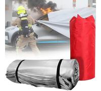 EV Car Fire Rescue Blanket, Double-Sided Silicone, 1100°C Heat Resistant | Fire Rescue Blanket for EVs, Quick Extinguishing, Double-Sided Silicone Coating for Battery and Engine Fires