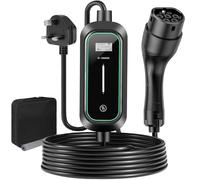 EV Charger Cable Type 2 Pin 3kW/5.6M/6A-13A/1-Phase, Home and Portable Electric Car Charger with Holder, IP67/IP65 Waterproof Charging Cable with LED Indicator Light, for EVs & PHEVs (3kw-8.6m)