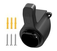 EV Charger Holder, Wall Mount Organizer, Cable Bracket - Secure Connector Dock, Universal Plug Insert Component, Weatherproof Fitting + Screw Fix Kit, Industrial Grade Shell - for Drivew
