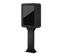 Ev Charger Lock Box, Ev Charger Connector Pedestal, with Key, Cut Corner Design, Reserved Wiring Holes, Good Heat Dissipation, Compatible with Most Charging Pile