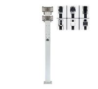 EV Charger Pedestal, 304 Stainless Steel Adjustable Mounting Plate, Floor Mounted Holder for Indoor Outdoor Electric Vehicle Charging Station