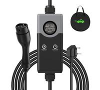 EV Charger Type 2 to 3 Pin Plug, 5/10M | 3kW | 8/10/13A | IP65 Waterproof & Dustproof, Electric Car Charging Cable with LED Indicators, Carry Bag & Advanced Protection for EVs & PHEVs (10 M)