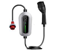 EV Charger Type 2 to CEE Plug 2 Adjustable Current 8A/10A/13A/16A 3-Phase 5M EV Charger Cable with Display Screen 12 Hours Delay Timer IP67 Waterproof for EVs & PHEV