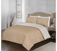 Ev Dekor Double Duvet Cover- Reversible Microfiber Pillowcase Mink/Cream | Home Gadgets World Microfiber Reversible Quilt Cover Set Pillowcases 50x75cm, Oeko-TEX Certified, Soft Breathable Ideal-Sizes