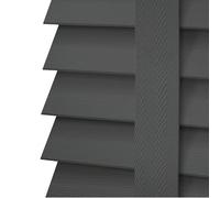 EV DEKOR Faux Wood Wood Grain Window Venetian Blinds-50mm Slats with Tape Trim able easy fit for Home Office Windows Blind (Charcoal Grey Embossed Pattern 180cm x 150cm)