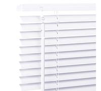 Ev Dekor PVC Venetian Blinds for Windows Treatment Shutters 25mm Slats Complete Child Safe Fittings Long Drop - Easy Fit Trimmable Window Venetian Blind White W60cm x L213cm