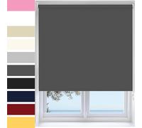 Ev Dekor Roller Blinds - Grey 180 Width 210 cm Drop, Thermal Blackout Roller Blind Insulated UV Protection Child Safe Premium Fabric Home Office Window Blinds