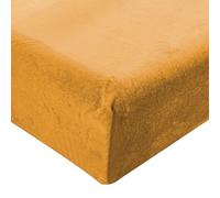 EV DEKOR® Teddy Fleece Single Ochre Plain Fitted Sheet Bedsheet -Super-Soft Warm Thermal 100% Polyester Fabric -Bottom Sheet - Double Bed cosy Bedsheets