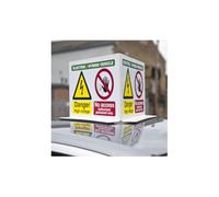 EV Vehicle Roof Top Warning Sign EVH40 Qty 1