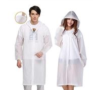EVA BigLion Adult Waterproof Reusable Rain Hooded Poncho with Sleeves , for Camping travel Mountaineering Color may vary