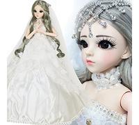 EVA BJD 1/3 BJD Doll Ball Mechanical Jointed Doll 24in Princess SD Doll with Makeup + Full Accessories (Tiffany)