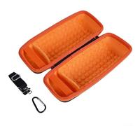EVA Carrying Case for JBL Charge 6 Speaker with Shock Absorbing Foam Layer and Carabiner for Extra Storage (Orange)