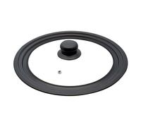 EVA COLLECTION Universal Glass Silicone Lid 16 18 20 cm Stainless Steel Knob