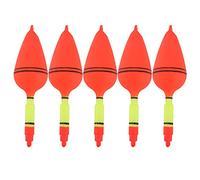 EVA Drift Float Durable Fish Floats Long Range Hanging Drifting Fishing Accessory for Freshwater Saltwater Fishing Plastic Bright Red 5 Pack (13.5cm)