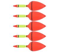 EVA Drift Float Durable Fish Floats Long Range Hanging Drifting Fishing Accessory for Freshwater Saltwater Fishing Plastic Bright Red 5 Pack (15cm)