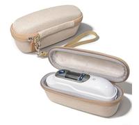 EVA Ear Thermometer Storage Case for IRT6520, Portable Waterproof Hard Shell Travel Bag with Soft Lining, Scratch-Resistant Organizer Box 17.5x8x6.5cm(GC-0172 Apricot)