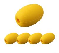EVA Fishing Net Float Buoys Pool Line Marker Buoy Anti-Collision Hard Foam Floats with Elastic Rope for Commercial Fishing Nets Swimming Pool Lane Marking Equipment Yellow 5 Pack(96 * 145 * 20mm)