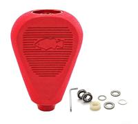 EVA Fishing Reel Knob for Daiwa DRT CQ200 Tatula 300 Modified Drum Giant Thunder Grip Non Slip Soft Handle 50.5x35mm 10.6g 1 Set Green Red Black Hex Wrench Bearings Gasket(red red)