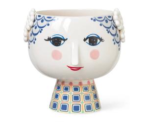 Eva Flowerpot 21 cm Blue Bjorn Wiinblad