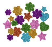 EVA Foam, D: 19+29 mm, star, heart, flower, 100asstd (US IMPORT)