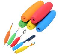 EVA Foam Grip Tubes for Utensils - 5 Sizes & 5 Colors - Adaptive Handles for Arthritis, Elderly & Disabled - Improve Grip Comfort for Eating Utensils, Brushes & Tools (1" x 3.5")