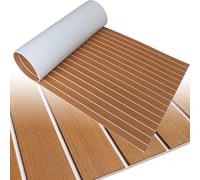 EVA Foam Non-Slip Boat Decking Flooring Faux Teak Boat Floor Mat Self-Adhesive Boat Marine Carpet Non-Slip Foam Boat Deck Rolls Sheet for Boats Pontoon Yacht Swim Platform Helm Pad RV Floor